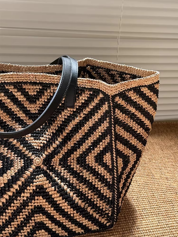 Oversized Large Raffia Straw T - Women'S Raffia Bags 评论和价格