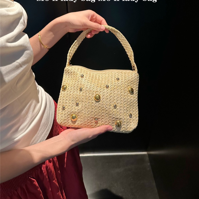 Triangular Woven Straw Clutch  - Women'S Raffia Bags 评论和价格