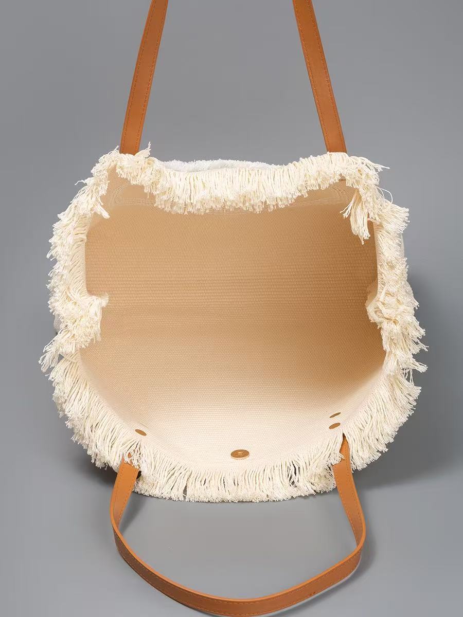Raffia Tote Bag with Colorful  - Women'S Raffia Bags 评论和价格