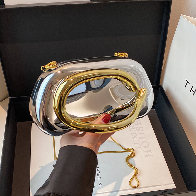 Gold Closure Box Clutch Bag wo - Women Bags 2026 Trends 评论和价格