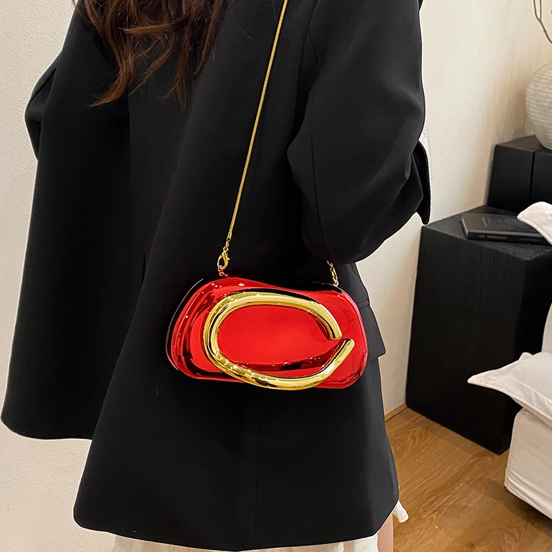 Gold Closure Box Clutch Bag wo - Women Bags 2026 Trends 评论和价格