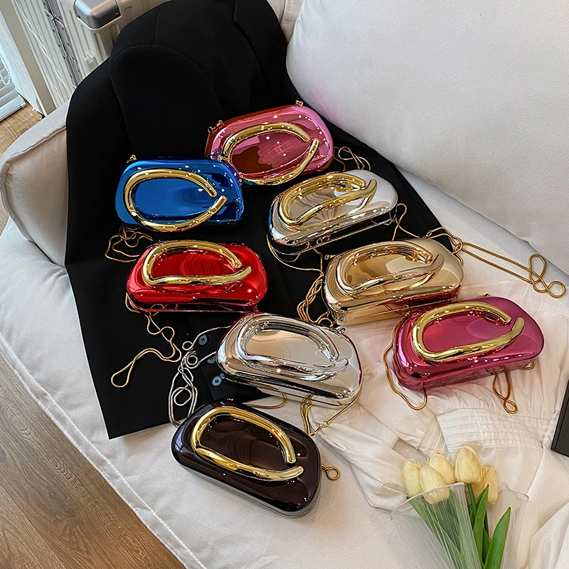 Gold Closure Box Clutch Bag wo - Women Bags 2026 Trends 评论和价格