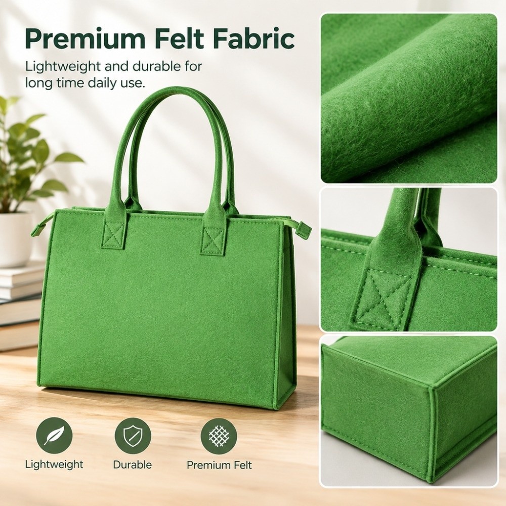 Portable Large Capacity Felt T - Women Hand Bags For Office 评论和价格