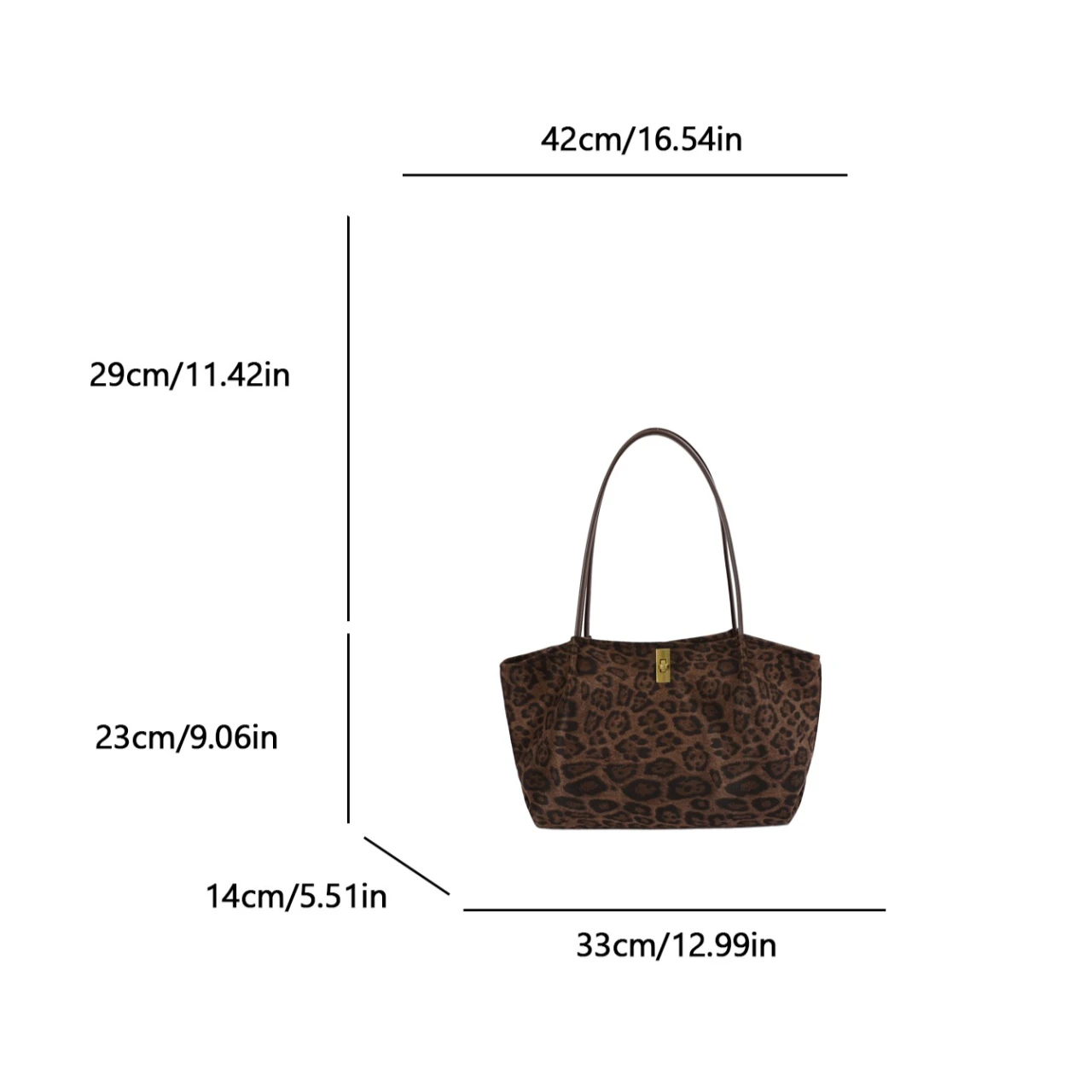 Retro Leopard Print Suede Tote - Women'S Bags Handbags 评论和价格