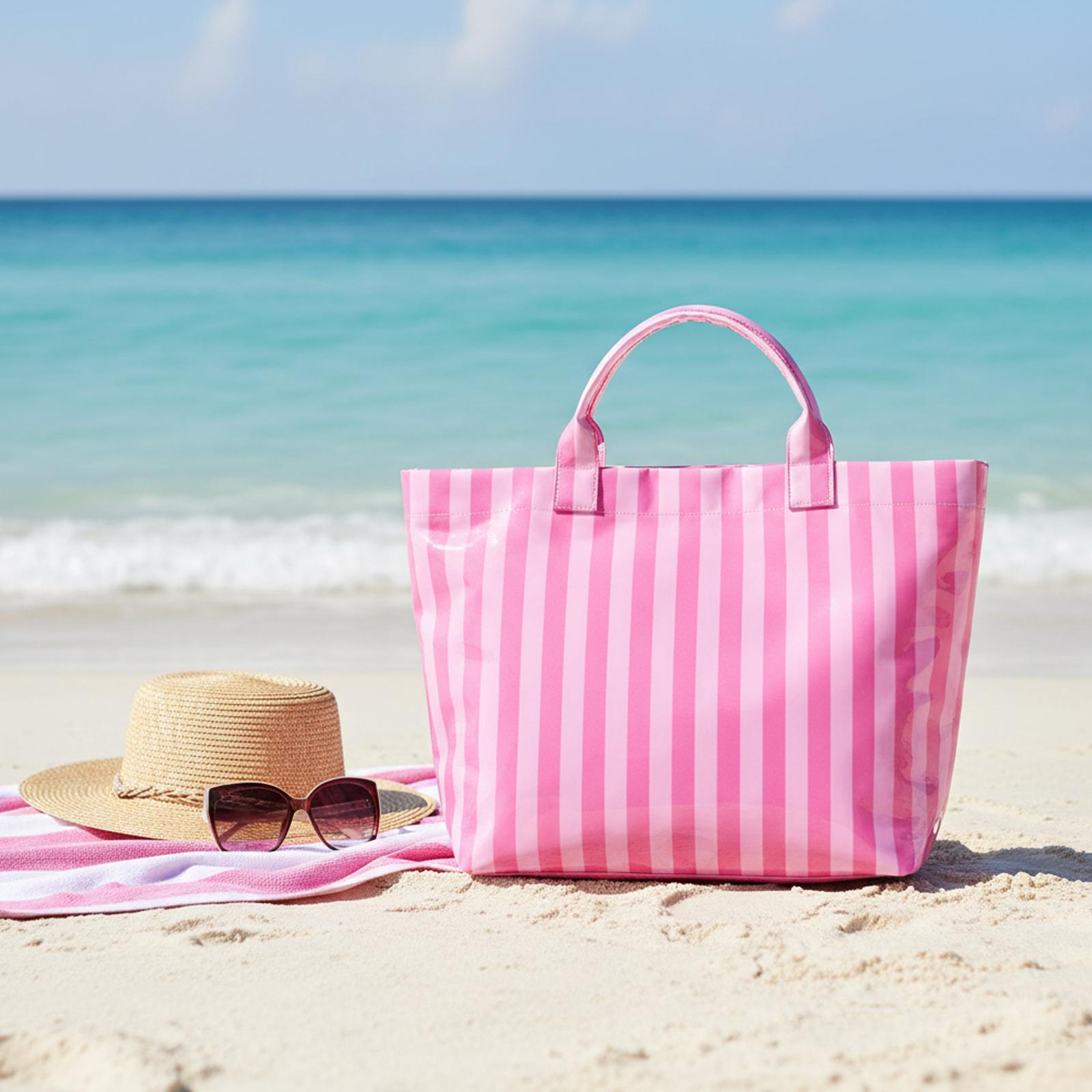Large Striped Waterproof Tote  - Women'S Bags Handbags 评论和价格