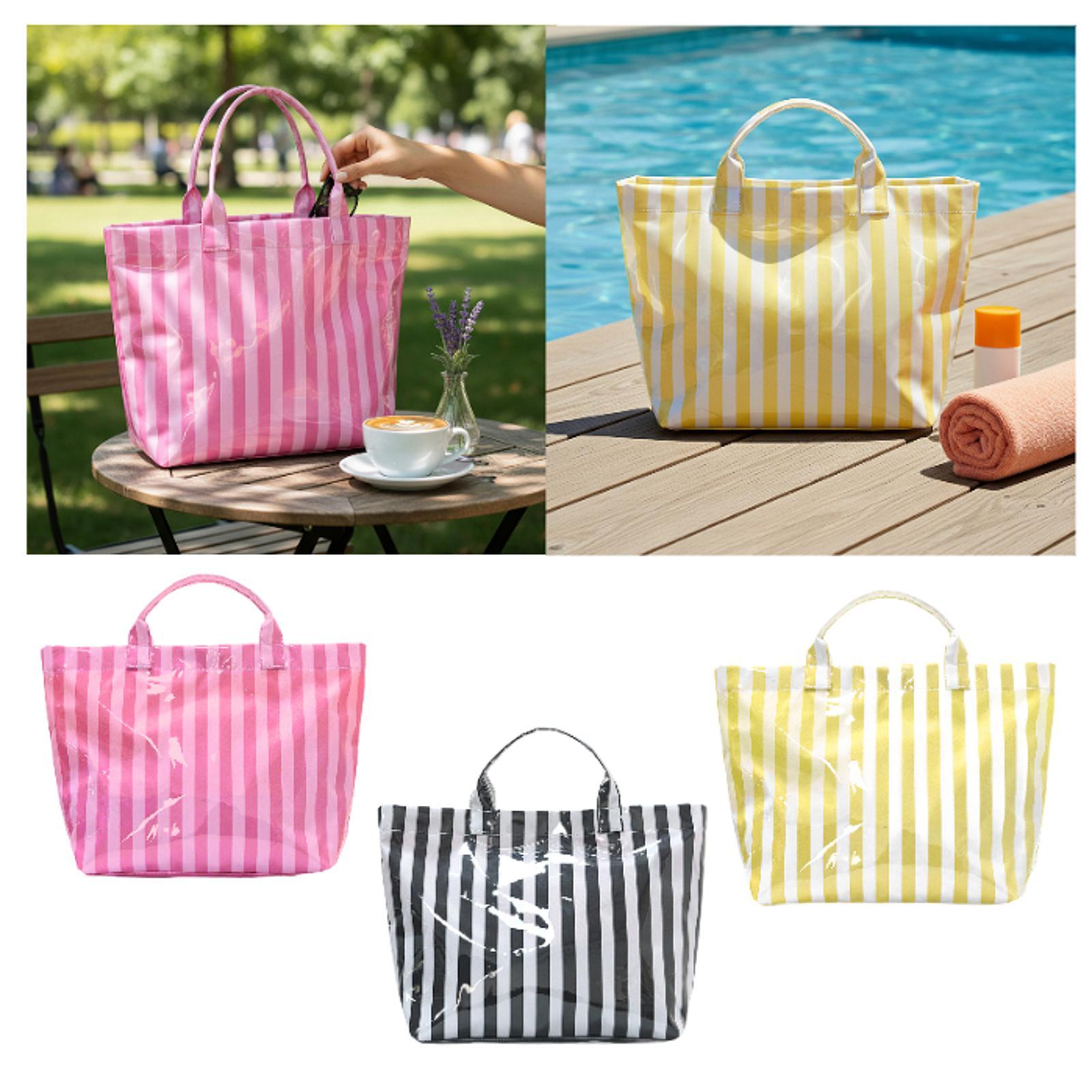 Large Striped Waterproof Tote  - Women'S Bags Handbags 评论和价格